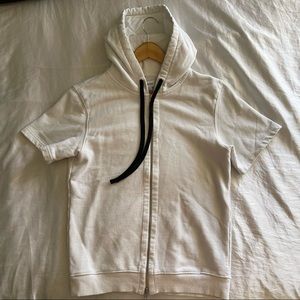 Fashion Nova Men - Standard Issue - White T-shirt zipper hoodie